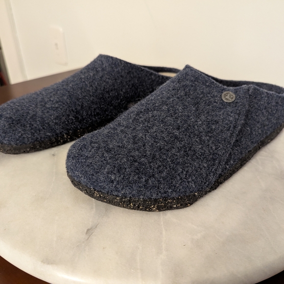 Birkenstock Zermatt Navy Wool Clogs - Mens 11 - Picture 2 of 4